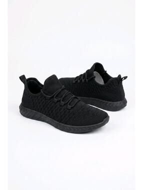 Taxi Men’s Ultra Breathable & Lightweight Black Knit Sneakers Size 12 Pre-Owned